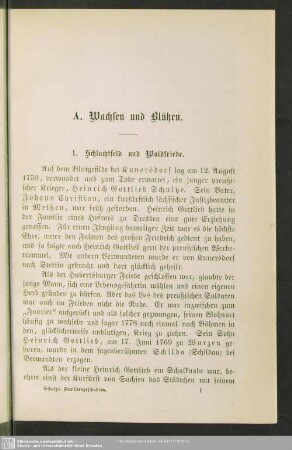 A. Wachsen und Blühen