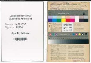 Entnazifizierung Wilhelm Spacht , geb. 27.05.1906 (Steiger)