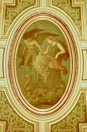 Dresden, Wand- und Deckenmalerei : Persephone und Thanatos. Zyklus mit antiken Göttern. Deckenmalerei. Deckenbild. Dresden: Semperoper