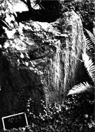 Grabstein 1039 (Index: 99803944) Material: Naturstein mit Inschriftenplatte Zustand: Inschriftenplatte fehlt Maße HxBxT: 178x133x30 cm: Grabstein 1039