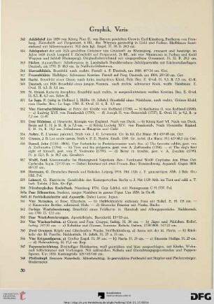 Graphik, Varia (Nr. 543-579)