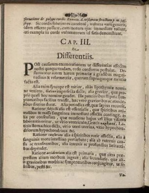 Cap. III. De Differentiis