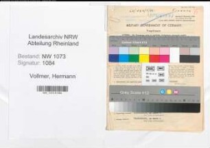 Entnazifizierung Hermann Vollmer , geb. 01.05.1891 (Rendant)