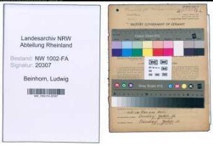 Entnazifizierung Ludwig Beinhorn, geb. 25.07.1902 (Arbeiter)