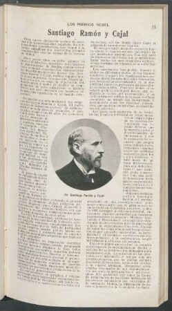 Santiago Ramón y Cajal : Los premios nobel