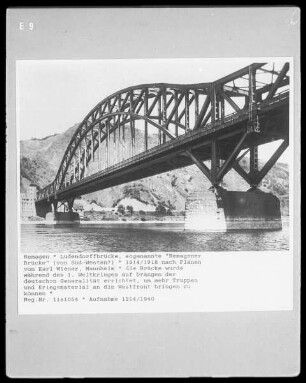 Ludendorff-Brücke — Tragwerk