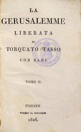 La Gerusalemme liberata di Torquato Tasso, 2