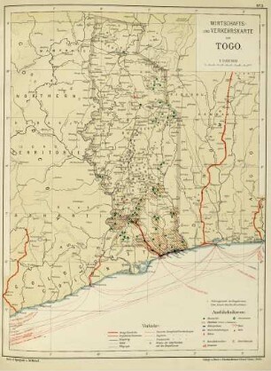 Nr. 3: Wirtschafts- und Verkehrskarte von Togo