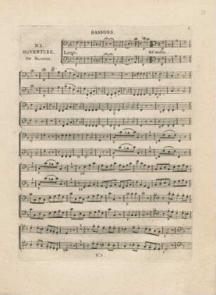 No. 1 Ouverture. Par Blasius.