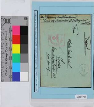 Privat-Feldpostbrief, Schiffsname/Landeinheit: Führer Wachbereitschaft Seefliegerhorst List/Sylt; Frankatur, Mi.-Nr.: [Keine]; Poststempel: Masch.-Stpl: 25 II 41 3-4; Nebenstempel: in rot: Kompanie […]