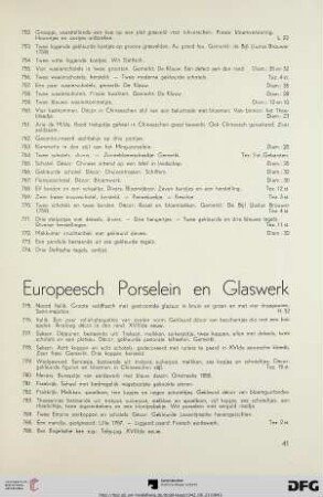 Europeesch Porselein en Glaswerk (Nr. 775-811)