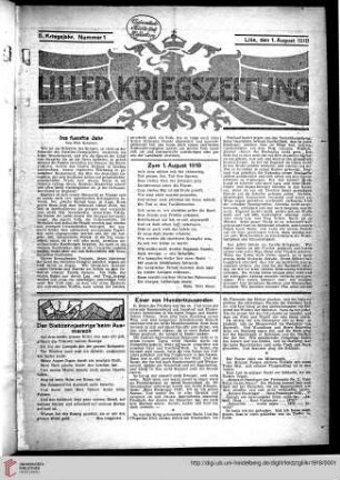 Hefte 1-11, August 1918