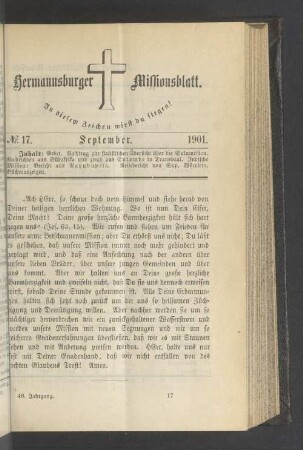 N° 17. September. 1901