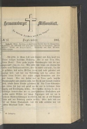 N° 17. September. 1901