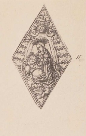 Maria mit Jesus (unten Satan in der Mondsichel)