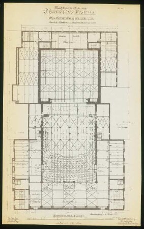 Theater des Westens (auch: Volksoper), Berlin-Charlottenburg: Grundriss 3. Rang 1:100