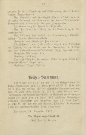 Polizei-Verordnung
