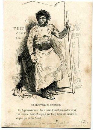 Grafik "Le sculpteur de Cimetière"