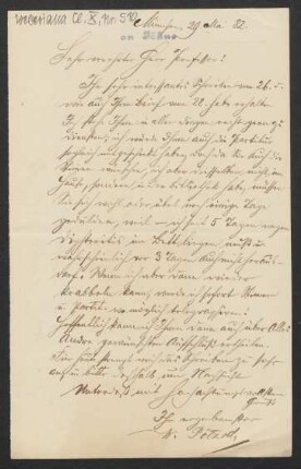 Brief an Friedrich Wilhelm Jähns : 29.05.1882