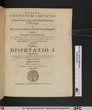 Capita Doctrinae Pietatis