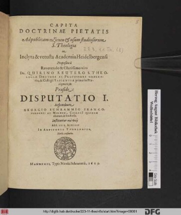 Capita Doctrinae Pietatis