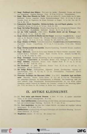 IX. Antike Kleinkunst (Nr. 531-620)