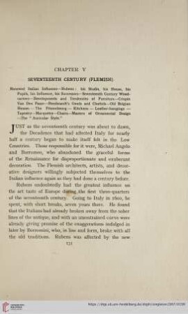 Chapter V: Seventeenth Century (Flemish)