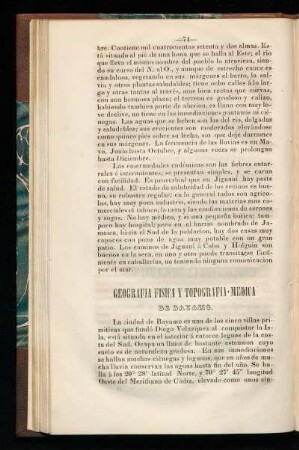 Geografía física y topografía-médica de Bayamo.