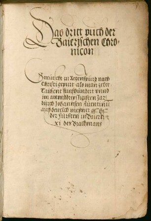 Bayrische Chronik, Bd. 3 und 4 - BSB Cgm 1568