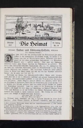 Oktober 1917, 27. Jahrgang, Nr. 10
