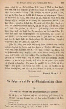 261-277 Die Bulgaren und die griechisch-schismatische Kirche: Fortsetzung
