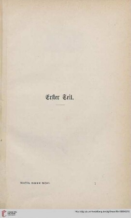 Erster Teil: Lebensgeschichte