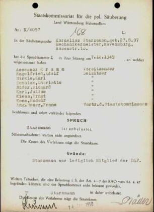 Starzmann, Kornelius
