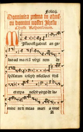 Dominica prima in adventu domini nostri Jhesu Christi Responsorium.