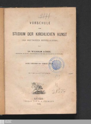 Vorschule zum Studium der kirchlichen Kunst des deutschen Mittelalters