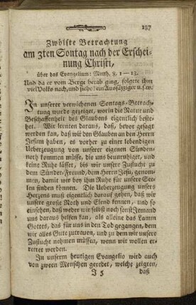 Zwölfte Betrachtung am 3ten Sontag nach der Erscheinung Christi, [...]