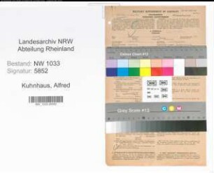 Entnazifizierung Alfred Kuhnhaus , geb. 01.11.1916 (Polizeibeamter)