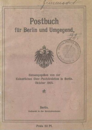 Stempel: Köngl. Preuss. Amtsgericht. Pankow