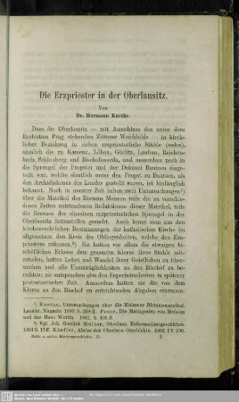 Die Erzpriester in der Oberlausitz