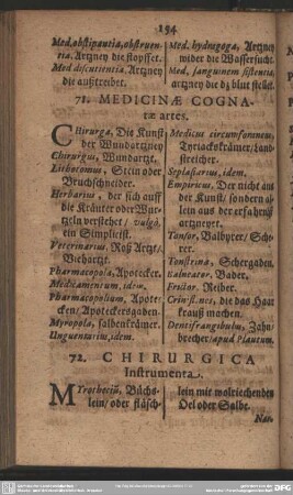 72. Chirurgica Instrumenta