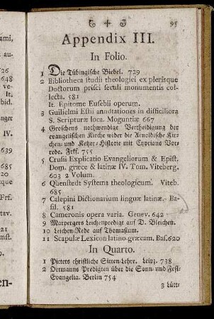 Appendix III [In Folio - In Quarto - In Octavo - In Duodecimo]