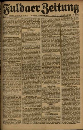 Ausgabe vom Dienstag, den 07. Oktober 1919.