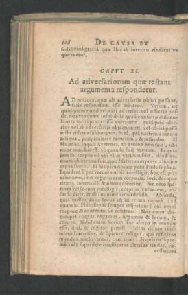 Caput XI. Ad adversarirorum quae restant argumenta respondetur.