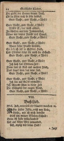 VIII. Buß-Lied.