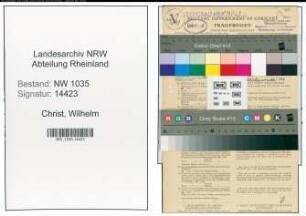 Entnazifizierung Wilhelm Christ , geb. 22.12.1889 (Kaufmaennischer Angestellter)
