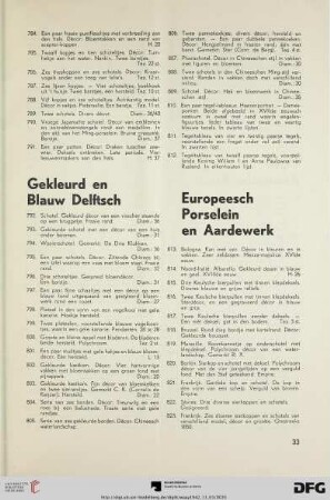 Europeesch Porselein en Aardewerk (Nr. 813-829)
