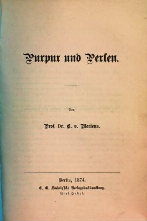 Purpur und Perlen