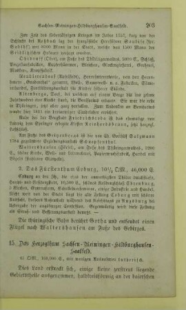 15. Das Herzogthum Sachsen-Meiningen-Hildburghausen-Saalfeld