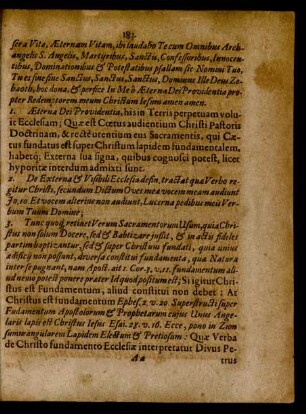 Aeterna Dei Providentia, his in Terris perpetuam voluit Ecclesiam ...