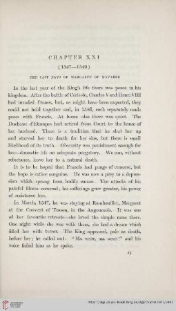 Chapter XXI. The last days of Margaret of Navarre